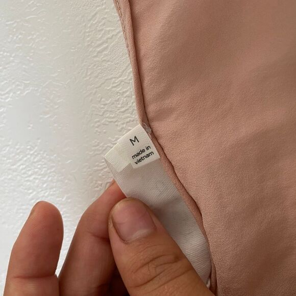 ASTR the Label Blush Draped Sleeveless High-Low Tank Top Women’s Medium Sheer La - Picture 4 of 9